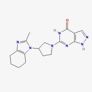 6-[3-(2-Methyl-4,5,6,7-tetrahydrobenzimidazol-1-yl)pyrrolidin-1-yl]-1,5-dihydropyrazolo[3,4-d]pyrimidin-4-one