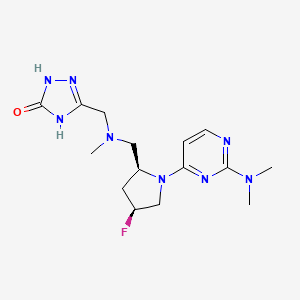 3-[[[(2S,4S)-1-[2-(dimethylamino)pyrimidin-4-yl]-4-fluoropyrrolidin-2-yl]methyl-methylamino]methyl]-1,4-dihydro-1,2,4-triazol-5-one