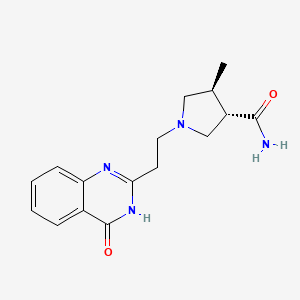 (3S,4S)-4-methyl-1-[2-(4-oxo-3H-quinazolin-2-yl)ethyl]pyrrolidine-3-carboxamide