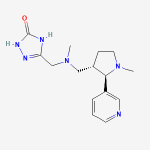 3-[[methyl-[[(2R,3S)-1-methyl-2-pyridin-3-ylpyrrolidin-3-yl]methyl]amino]methyl]-1,4-dihydro-1,2,4-triazol-5-one