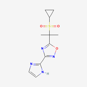 5-(2-cyclopropylsulfonylpropan-2-yl)-3-(1H-imidazol-2-yl)-1,2,4-oxadiazole