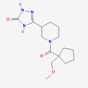 3-[1-[1-(Methoxymethyl)cyclopentanecarbonyl]piperidin-3-yl]-1,4-dihydro-1,2,4-triazol-5-one