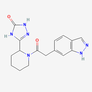 3-[1-[2-(1H-indazol-6-yl)acetyl]piperidin-2-yl]-1,4-dihydro-1,2,4-triazol-5-one