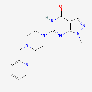 1-methyl-6-[4-(pyridin-2-ylmethyl)piperazin-1-yl]-5H-pyrazolo[3,4-d]pyrimidin-4-one