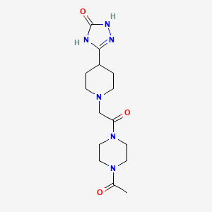 3-[1-[2-(4-Acetylpiperazin-1-yl)-2-oxoethyl]piperidin-4-yl]-1,4-dihydro-1,2,4-triazol-5-one