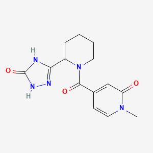 1-Methyl-4-[2-(5-oxo-1,4-dihydro-1,2,4-triazol-3-yl)piperidine-1-carbonyl]pyridin-2-one