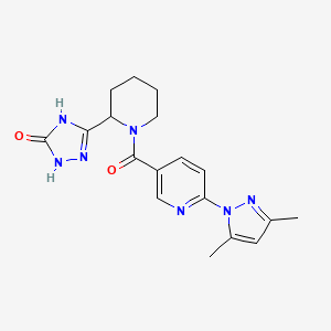 3-[1-[6-(3,5-Dimethylpyrazol-1-yl)pyridine-3-carbonyl]piperidin-2-yl]-1,4-dihydro-1,2,4-triazol-5-one