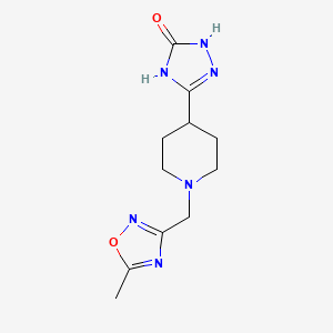 3-[1-[(5-Methyl-1,2,4-oxadiazol-3-yl)methyl]piperidin-4-yl]-1,4-dihydro-1,2,4-triazol-5-one