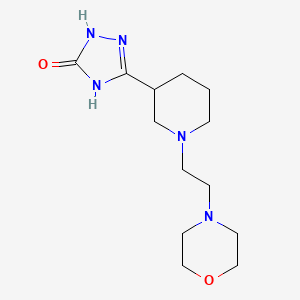 molecular formula C13H23N5O2 B7357117 3-[1-(2-Morpholin-4-ylethyl)piperidin-3-yl]-1,4-dihydro-1,2,4-triazol-5-one 