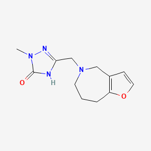 molecular formula C12H16N4O2 B7357122 2-methyl-5-(4,6,7,8-tetrahydrofuro[3,2-c]azepin-5-ylmethyl)-4H-1,2,4-triazol-3-one 