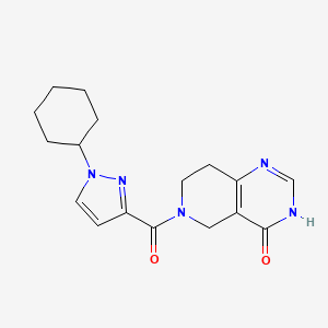 6-(1-Cyclohexylpyrazole-3-carbonyl)-3,5,7,8-tetrahydropyrido[4,3-d]pyrimidin-4-one