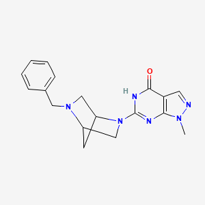 6-(5-benzyl-2,5-diazabicyclo[2.2.1]heptan-2-yl)-1-methyl-5H-pyrazolo[3,4-d]pyrimidin-4-one