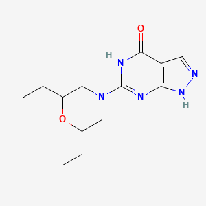 6-(2,6-Diethylmorpholin-4-yl)-1,5-dihydropyrazolo[3,4-d]pyrimidin-4-one