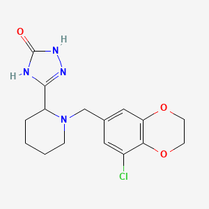 3-[1-[(5-Chloro-2,3-dihydro-1,4-benzodioxin-7-yl)methyl]piperidin-2-yl]-1,4-dihydro-1,2,4-triazol-5-one