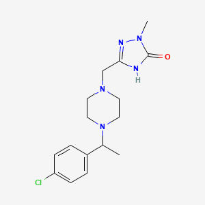 5-[[4-[1-(4-chlorophenyl)ethyl]piperazin-1-yl]methyl]-2-methyl-4H-1,2,4-triazol-3-one