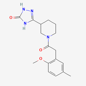 3-[1-[2-(2-Methoxy-5-methylphenyl)acetyl]piperidin-3-yl]-1,4-dihydro-1,2,4-triazol-5-one