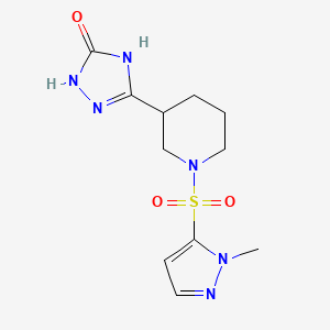 3-[1-(2-Methylpyrazol-3-yl)sulfonylpiperidin-3-yl]-1,4-dihydro-1,2,4-triazol-5-one