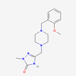 5-[[4-[(2-methoxyphenyl)methyl]piperazin-1-yl]methyl]-2-methyl-4H-1,2,4-triazol-3-one