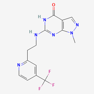 1-methyl-6-[2-[4-(trifluoromethyl)pyridin-2-yl]ethylamino]-5H-pyrazolo[3,4-d]pyrimidin-4-one