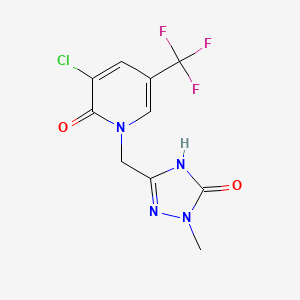 3-chloro-1-[(1-methyl-5-oxo-4H-1,2,4-triazol-3-yl)methyl]-5-(trifluoromethyl)pyridin-2-one