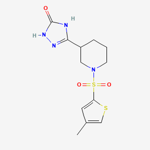 3-[1-(4-Methylthiophen-2-yl)sulfonylpiperidin-3-yl]-1,4-dihydro-1,2,4-triazol-5-one