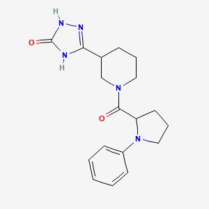 3-[1-(1-Phenylpyrrolidine-2-carbonyl)piperidin-3-yl]-1,4-dihydro-1,2,4-triazol-5-one