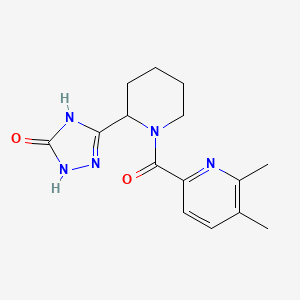 3-[1-(5,6-Dimethylpyridine-2-carbonyl)piperidin-2-yl]-1,4-dihydro-1,2,4-triazol-5-one