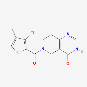 molecular formula C13H12ClN3O2S B7357308 6-(3-Chloro-4-methylthiophene-2-carbonyl)-3,5,7,8-tetrahydropyrido[4,3-d]pyrimidin-4-one 