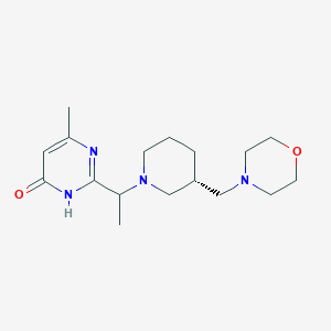 4-methyl-2-[1-[(3R)-3-(morpholin-4-ylmethyl)piperidin-1-yl]ethyl]-1H-pyrimidin-6-one