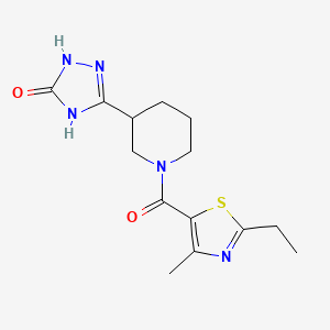 3-[1-(2-Ethyl-4-methyl-1,3-thiazole-5-carbonyl)piperidin-3-yl]-1,4-dihydro-1,2,4-triazol-5-one