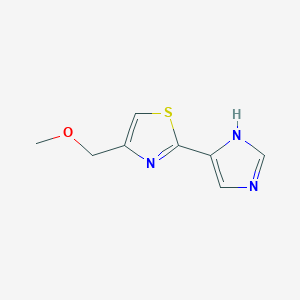 molecular formula C8H9N3OS B7357343 2-(1H-imidazol-5-yl)-4-(methoxymethyl)-1,3-thiazole 