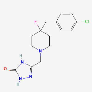 3-[[4-[(4-Chlorophenyl)methyl]-4-fluoropiperidin-1-yl]methyl]-1,4-dihydro-1,2,4-triazol-5-one