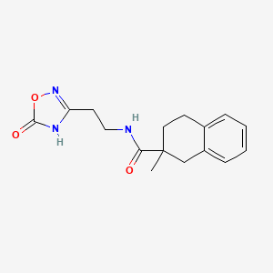 molecular formula C16H19N3O3 B7357372 2-methyl-N-[2-(5-oxo-4H-1,2,4-oxadiazol-3-yl)ethyl]-3,4-dihydro-1H-naphthalene-2-carboxamide 