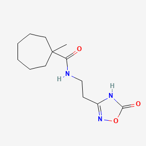 1-methyl-N-[2-(5-oxo-4H-1,2,4-oxadiazol-3-yl)ethyl]cycloheptane-1-carboxamide