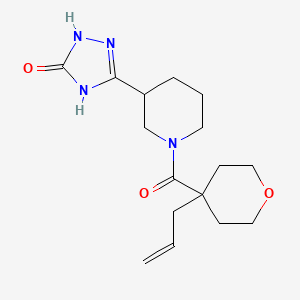 molecular formula C16H24N4O3 B7357383 3-[1-(4-Prop-2-enyloxane-4-carbonyl)piperidin-3-yl]-1,4-dihydro-1,2,4-triazol-5-one 