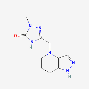 molecular formula C10H14N6O B7357387 2-methyl-5-(1,5,6,7-tetrahydropyrazolo[4,3-b]pyridin-4-ylmethyl)-4H-1,2,4-triazol-3-one 