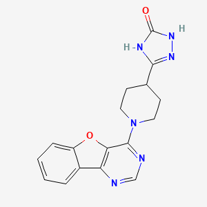 3-[1-([1]Benzofuro[3,2-d]pyrimidin-4-yl)piperidin-4-yl]-1,4-dihydro-1,2,4-triazol-5-one