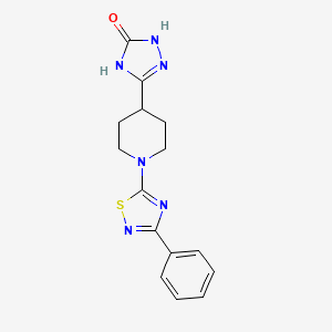 3-[1-(3-Phenyl-1,2,4-thiadiazol-5-yl)piperidin-4-yl]-1,4-dihydro-1,2,4-triazol-5-one