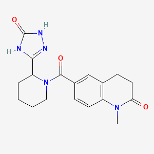 1-Methyl-6-[2-(5-oxo-1,4-dihydro-1,2,4-triazol-3-yl)piperidine-1-carbonyl]-3,4-dihydroquinolin-2-one