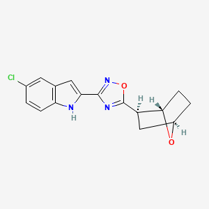 3-(5-chloro-1H-indol-2-yl)-5-[(1S,2R,4R)-7-oxabicyclo[2.2.1]heptan-2-yl]-1,2,4-oxadiazole