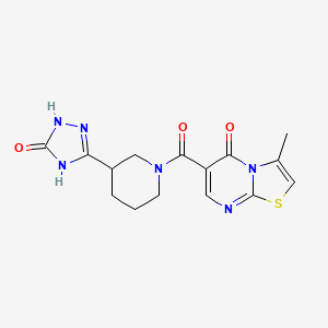 3-Methyl-6-[3-(5-oxo-1,4-dihydro-1,2,4-triazol-3-yl)piperidine-1-carbonyl]-[1,3]thiazolo[3,2-a]pyrimidin-5-one