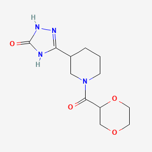 3-[1-(1,4-Dioxane-2-carbonyl)piperidin-3-yl]-1,4-dihydro-1,2,4-triazol-5-one