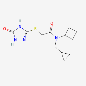 N-cyclobutyl-N-(cyclopropylmethyl)-2-[(5-oxo-1,4-dihydro-1,2,4-triazol-3-yl)sulfanyl]acetamide