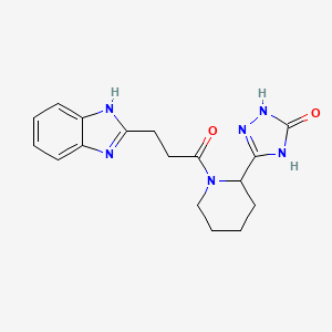 3-[1-[3-(1H-benzimidazol-2-yl)propanoyl]piperidin-2-yl]-1,4-dihydro-1,2,4-triazol-5-one