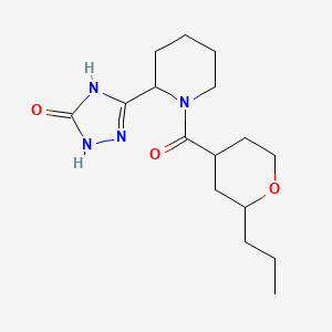 3-[1-(2-Propyloxane-4-carbonyl)piperidin-2-yl]-1,4-dihydro-1,2,4-triazol-5-one