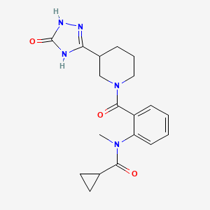 N-methyl-N-[2-[3-(5-oxo-1,4-dihydro-1,2,4-triazol-3-yl)piperidine-1-carbonyl]phenyl]cyclopropanecarboxamide