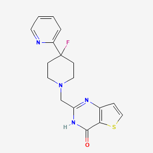 2-[(4-fluoro-4-pyridin-2-ylpiperidin-1-yl)methyl]-3H-thieno[3,2-d]pyrimidin-4-one