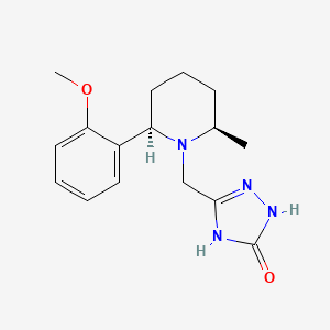 3-[[(2R,6R)-2-(2-methoxyphenyl)-6-methylpiperidin-1-yl]methyl]-1,4-dihydro-1,2,4-triazol-5-one