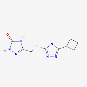 3-[(5-Cyclobutyl-4-methyl-1,2,4-triazol-3-yl)sulfanylmethyl]-1,4-dihydro-1,2,4-triazol-5-one