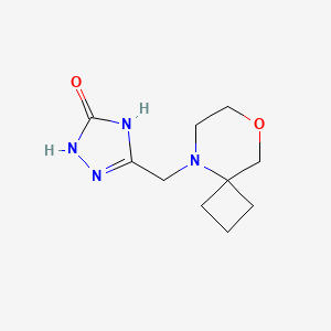 molecular formula C10H16N4O2 B7357763 3-(8-Oxa-5-azaspiro[3.5]nonan-5-ylmethyl)-1,4-dihydro-1,2,4-triazol-5-one 